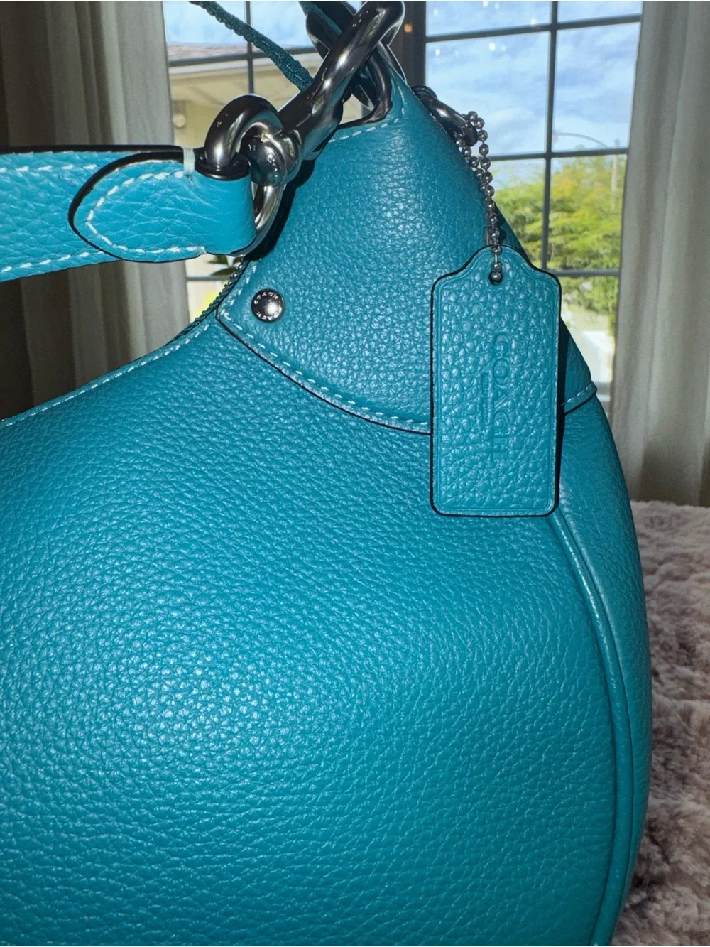 Coach Pebble Leather Mara Hobo with Silver Hardware - Picture 6 of 12
